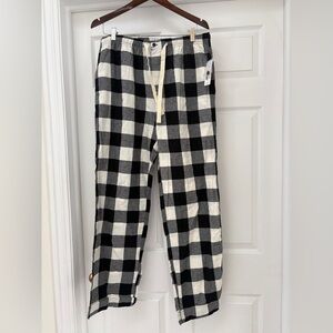 NWT Joe Fresh Black and White Checkered Men's Pants lounging/sleeping